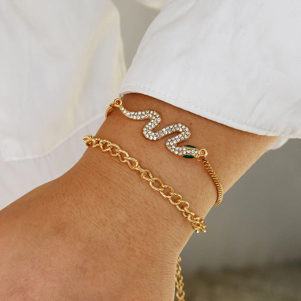 Bohemia Gold Color Leaves Bracelet Set For Women White Beads Round Charm Wrap Bangle Boho Girls Jewelry Gift