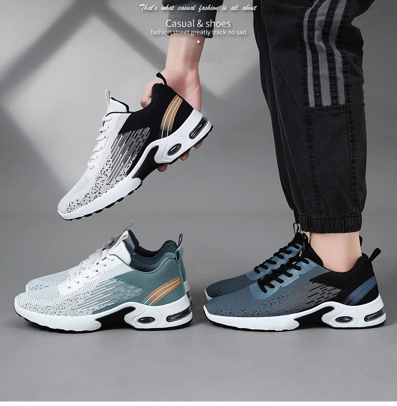 Men's Casual Sneakers Man High Quality Fashion Athletic Sport Shoes Tennis Spring Autumn Soft Soled Woven Breathable Sneakers