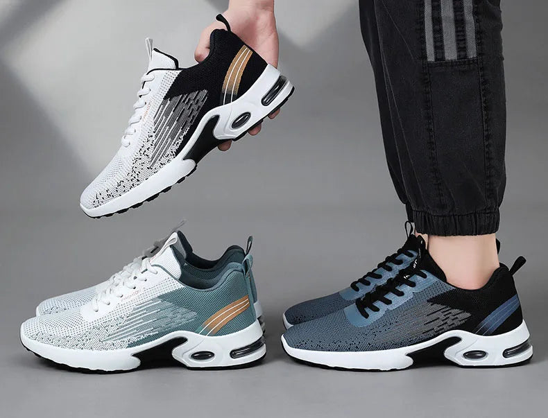 Men's Running Shoes Male Fashion Lightweight Breathable Lace Up Mesh Walking Shoes Workout Casual Sports Sneakers For Men