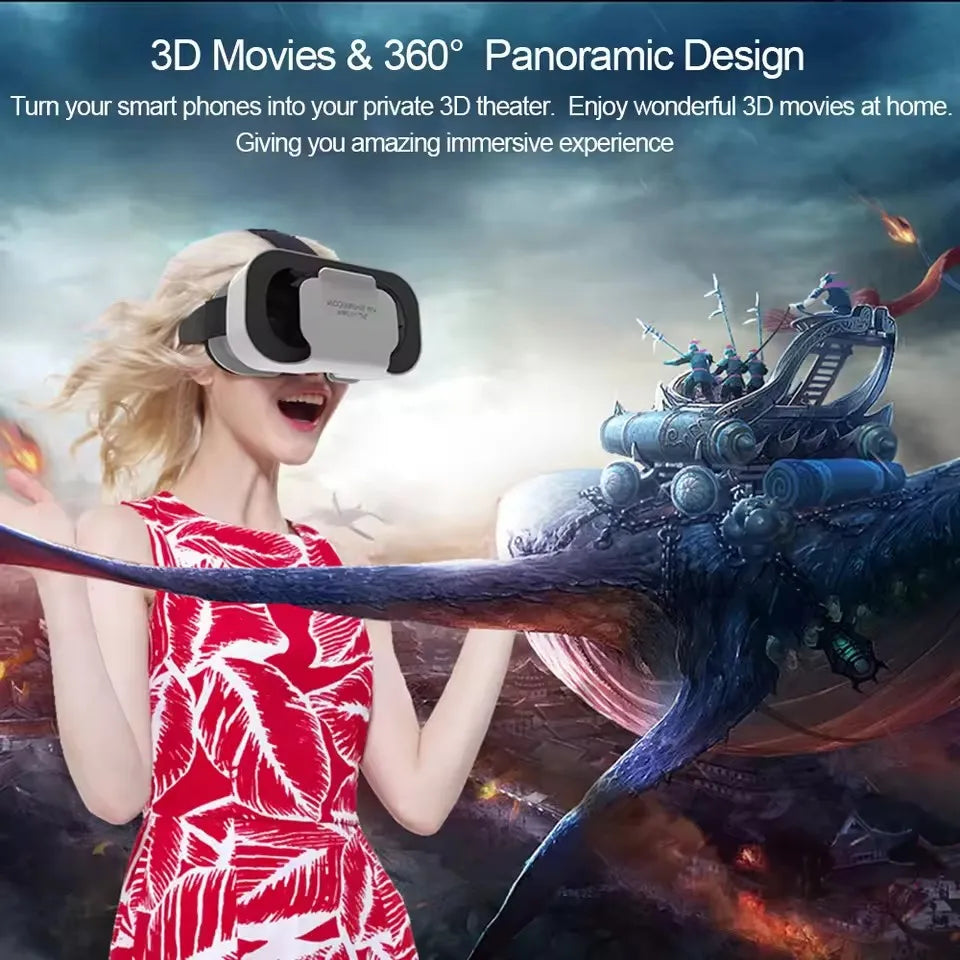3D VR  G05A Glasses Headset Headmounted Virtual Reality Adjustable VR Glasses for 4.76inches Android And IOS Smart Phones