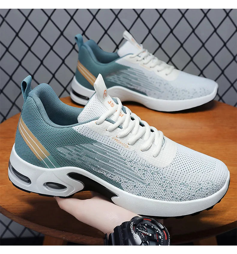 Men's Running Shoes Male Fashion Lightweight Breathable Lace Up Mesh Walking Shoes Workout Casual Sports Sneakers For Men