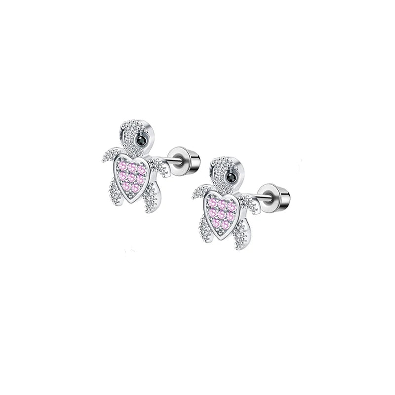 1/ 6  Pairs Hypoallergenic Screwback Earrings for Women & Girls – 316L Stainless Steel CZ Studs Set, 20G