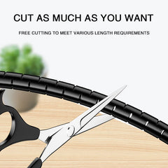 2M 16mm Flexible Spiral Cable Wire Protector Cable Organizer Computer Cord Protective Tube Clip Organizer Management Tools