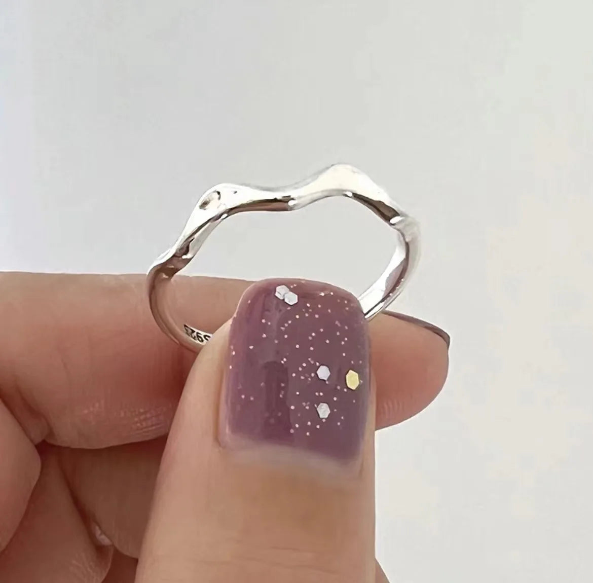 VENTFILLE 925 Sterling Silver Rings New Fashion Party Jewelry Vintage Charm Double Layer Geometric Nail Design Accessories Gifts