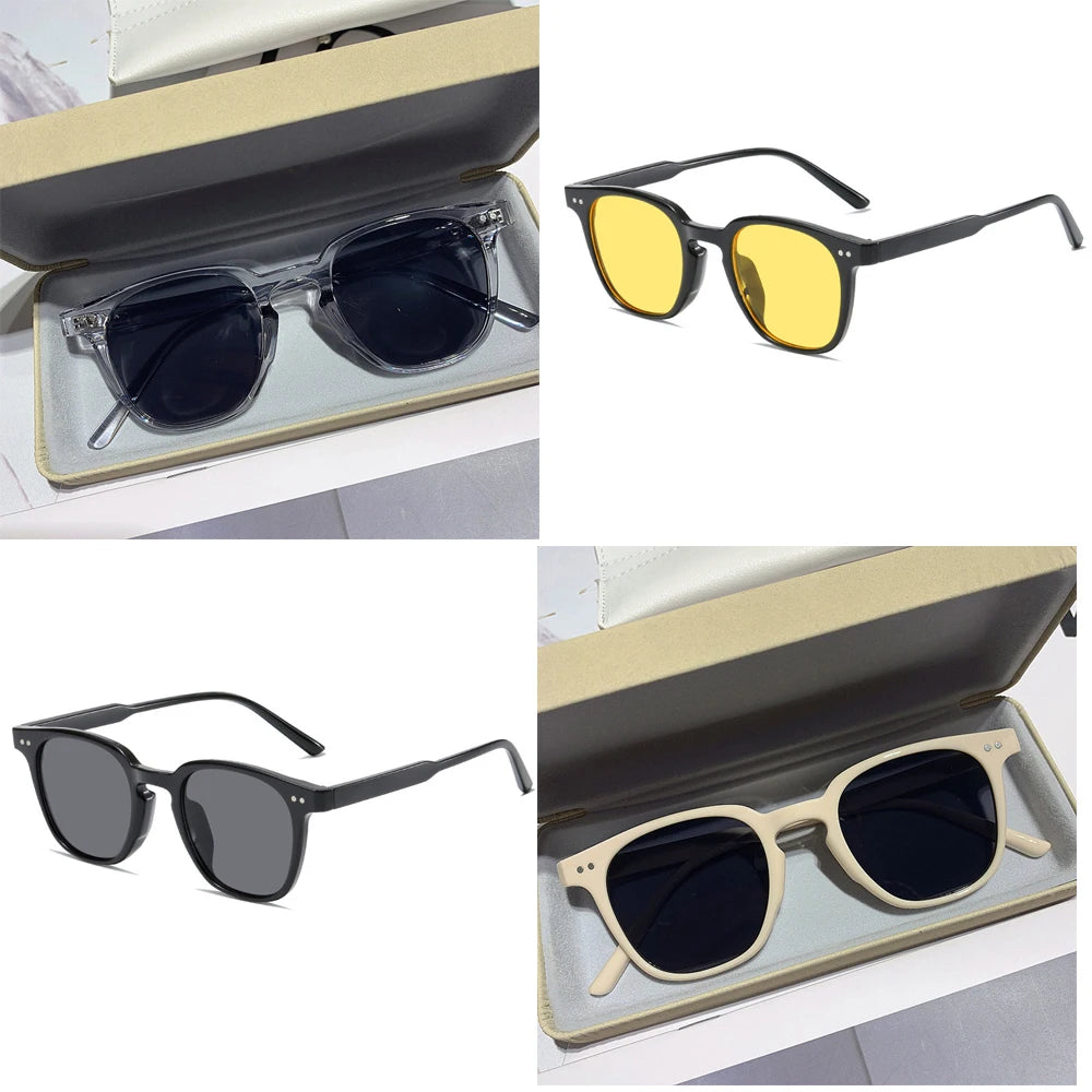 2025 Luxury Vintage Square Sunglasses for Women & Men – Small Round Retro UV400 Unisex Shades, Classic Designer Polarized Eyewear, Oculos De Sol, Trendy Hipster Sun Glasses