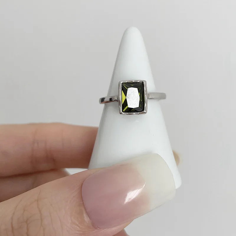 VENTFILLE 925 Sterling Silver Rings New Fashion Party Jewelry Vintage Charm Double Layer Geometric Nail Design Accessories Gifts