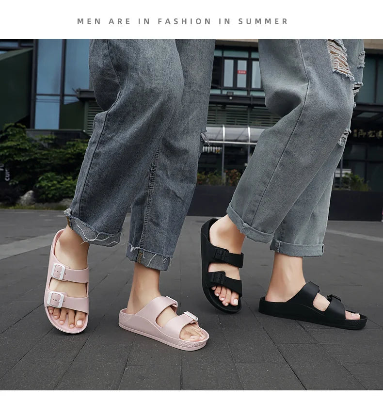 Brand Women Men Slippers Soft Sandals Women Beach Casual Shoes EVA Slides Original Men Flip-flop Summer 2023 Summer Men's Sandal