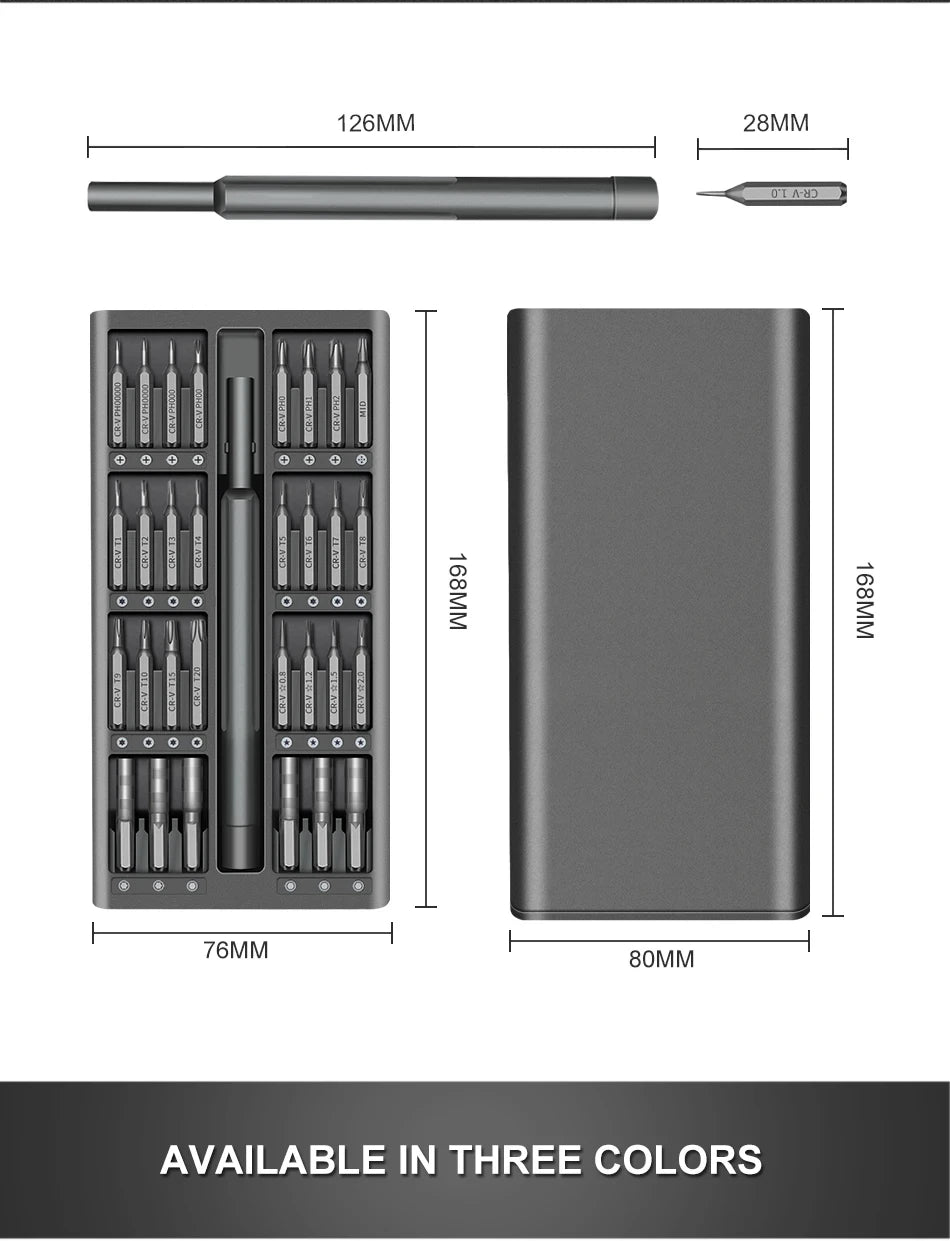 63 in 1 Precision Screwdriver Set Home Hand Repair Tool Kit Magnetic Phillips Drill Bits for iPhone Xiaomi Camera Glasses Watch