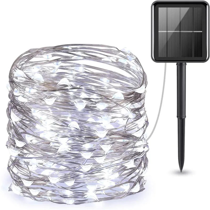 32m 22m 7m LED Solar Light Outdoor Fairy Garland String Light Waterproof Garden Festoon Lamp Christmas Yard Patio Party Decor