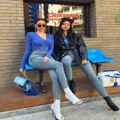 Women High Waist Jeans 2025 Spring Summer Skinny Casual Office Lady Slim Lifting Butt Denim Pencil Pants Female Elastic Trousers
