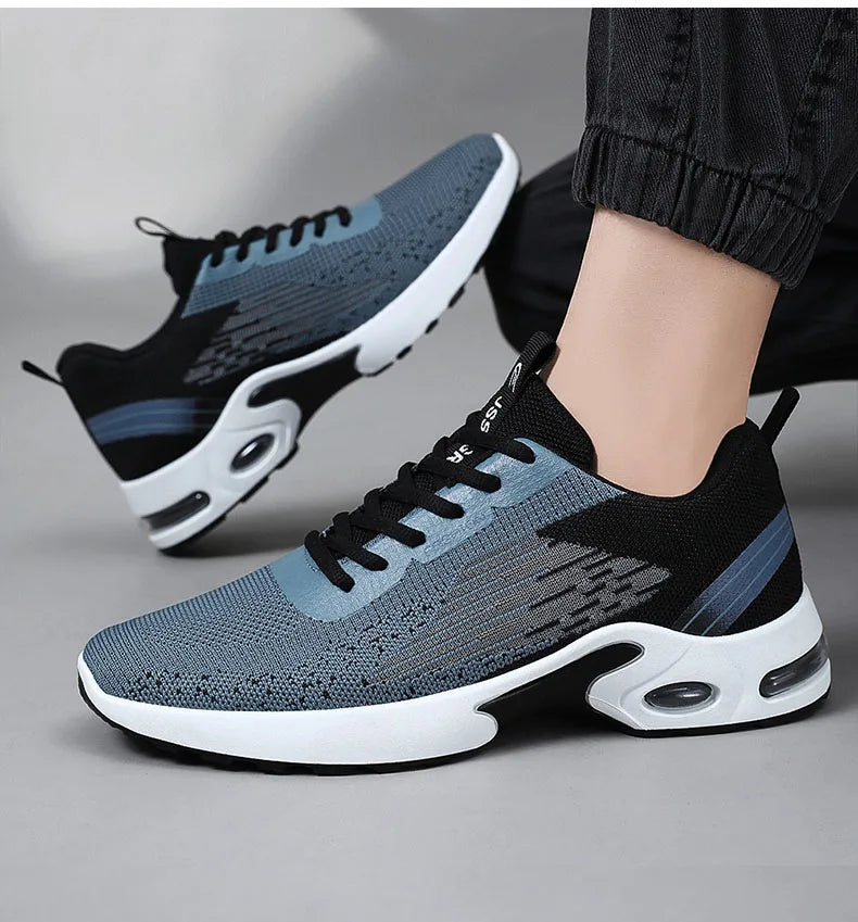 Men's Running Shoes Male Fashion Lightweight Breathable Lace Up Mesh Walking Shoes Workout Casual Sports Sneakers For Men