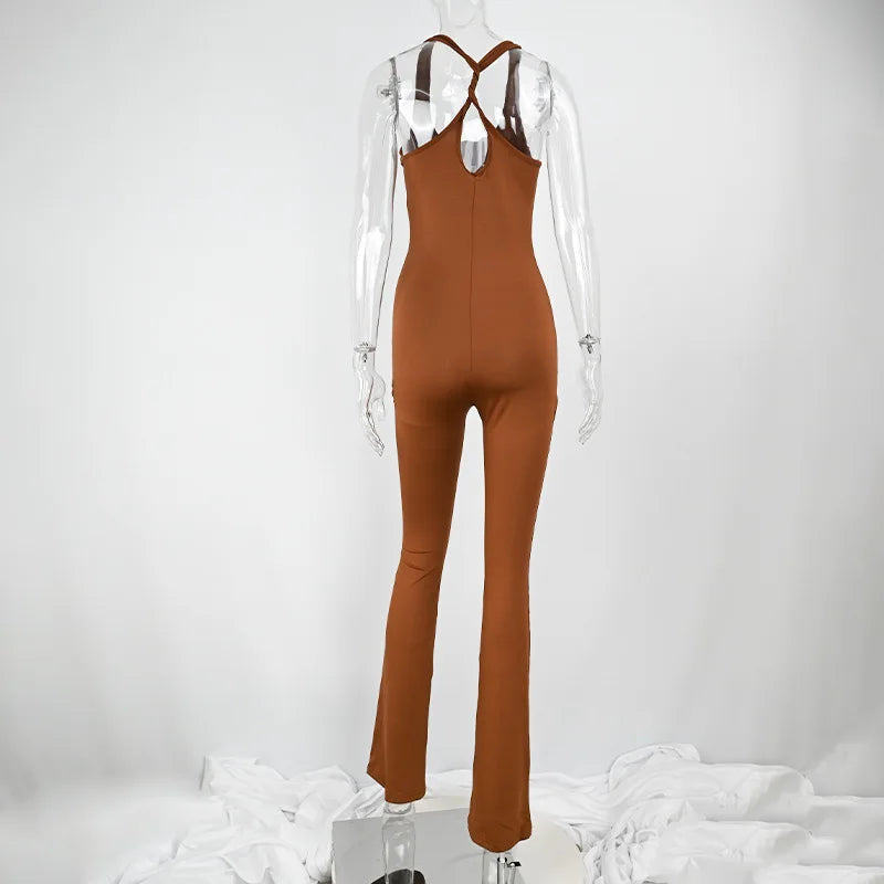 Sexy Jumpsuits for Women 2025 - Summer Sleeveless Hollow Out Bodycon Romper, Backless Fashion Jumpsuit, Casual Streetwear & Sporty Overall Outfit