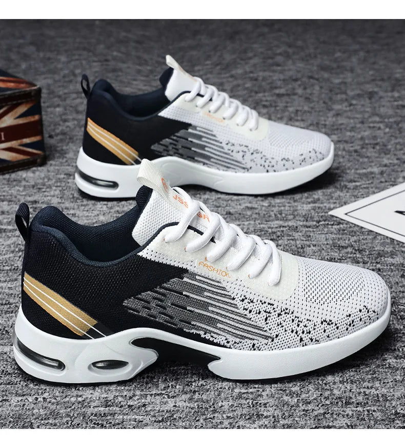 Men's Running Shoes Male Fashion Lightweight Breathable Lace Up Mesh Walking Shoes Workout Casual Sports Sneakers For Men