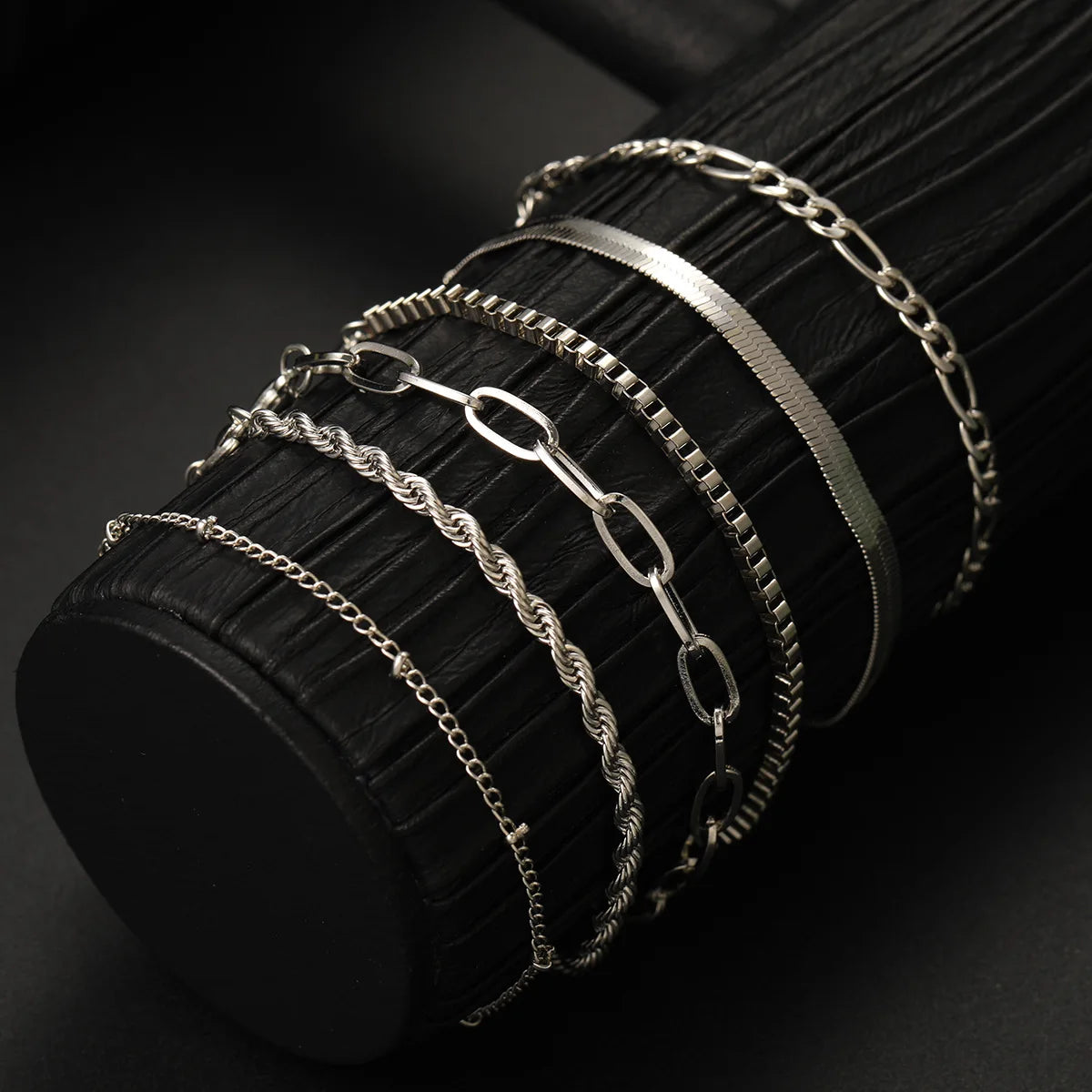 New 6 Pcs Gold Color Bracelet Set Boho Retro Thick Twist Cuban Chain Bracelet for Women 2023 Trendy Quality Jewelry Gifts