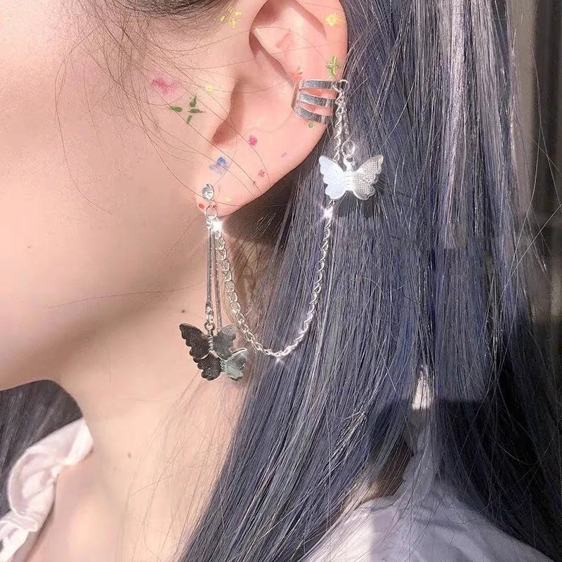 Gold Silver Color Leaves Clip Earring for Women Men Creative Simple C Ear Cuff Non-Piercing Ear Ear Clip Set Trendy Jewelry Gift