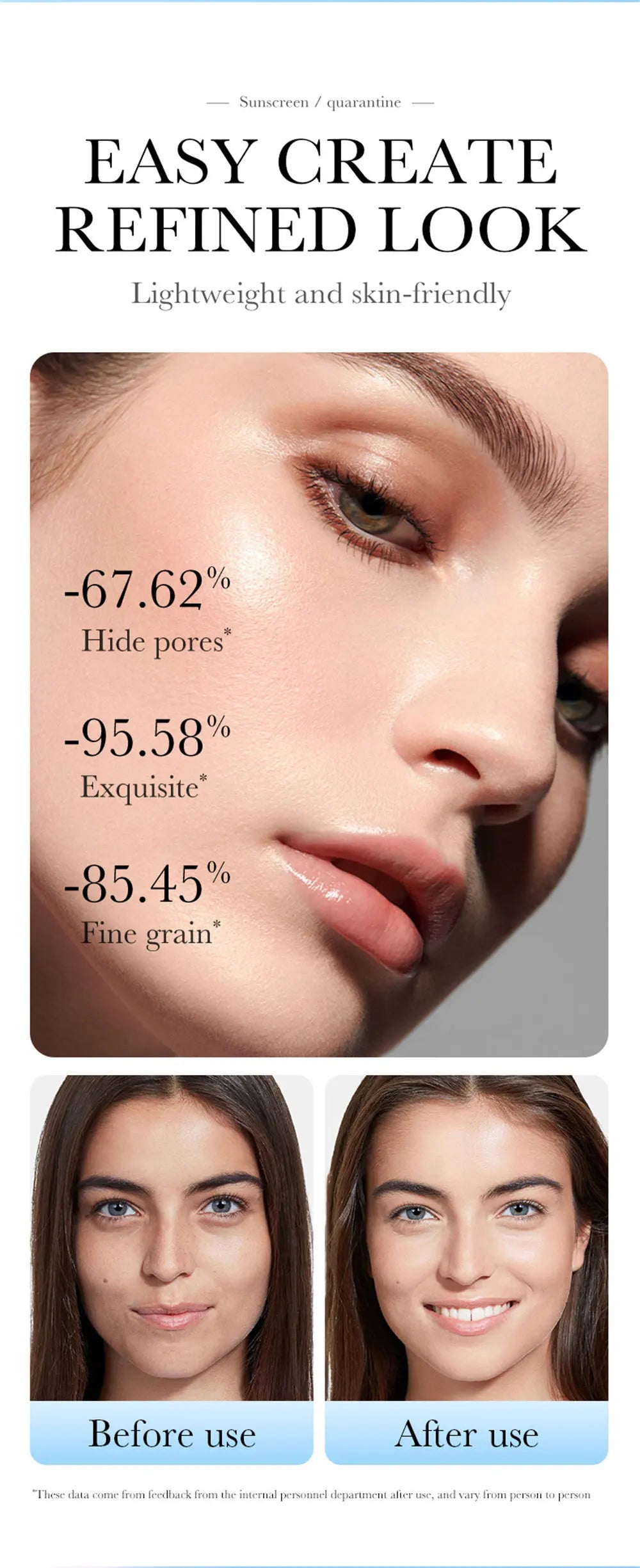 3-color Primer Full Coverage Isolation Cream Facial Concealer Makeup Invisible Pores Oil Control Uniform/Brighten Skin Color