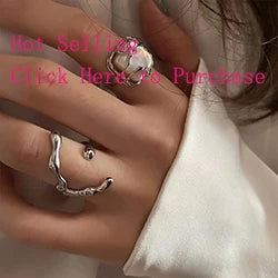 VENTFILLE 925 Sterling Silver Rings New Fashion Party Jewelry Vintage Charm Double Layer Geometric Nail Design Accessories Gifts