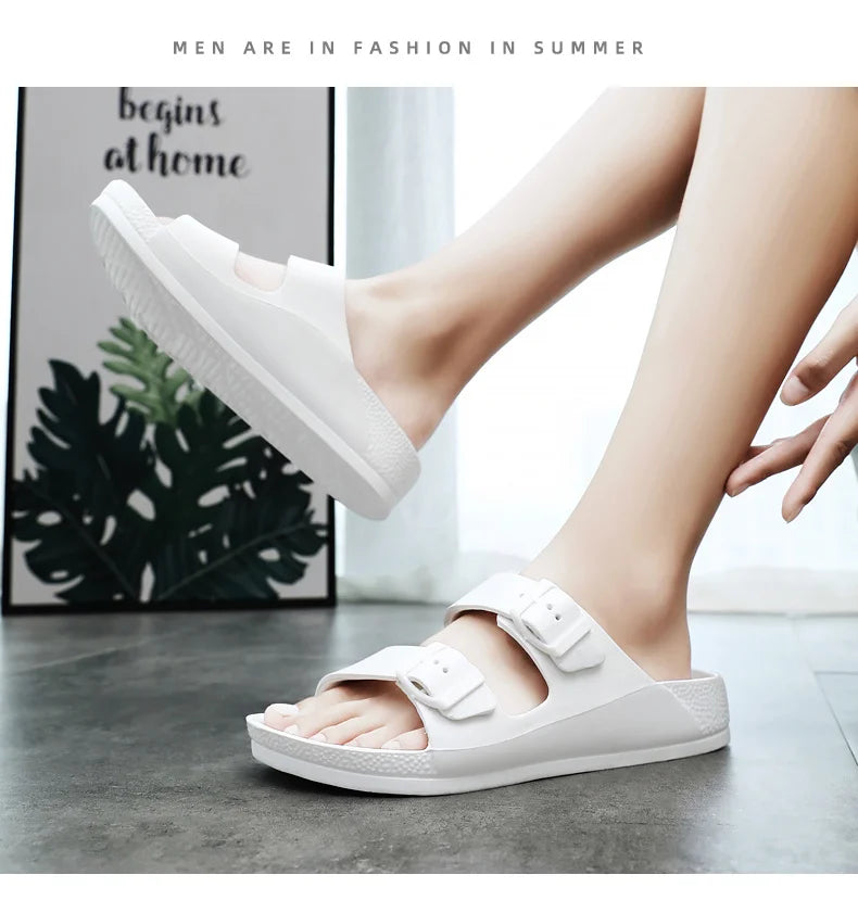 Brand Women Men Slippers Soft Sandals Women Beach Casual Shoes EVA Slides Original Men Flip-flop Summer 2023 Summer Men's Sandal