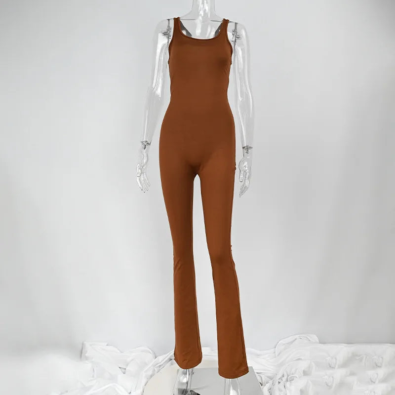 Sexy Jumpsuits for Women 2025 - Summer Sleeveless Hollow Out Bodycon Romper, Backless Fashion Jumpsuit, Casual Streetwear & Sporty Overall Outfit